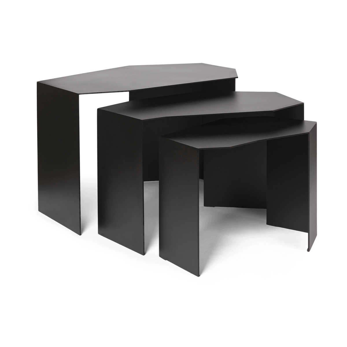 Ferm Living Shard cluster table 3-pack Black | Scandinavian Design | Coffee tables | Black