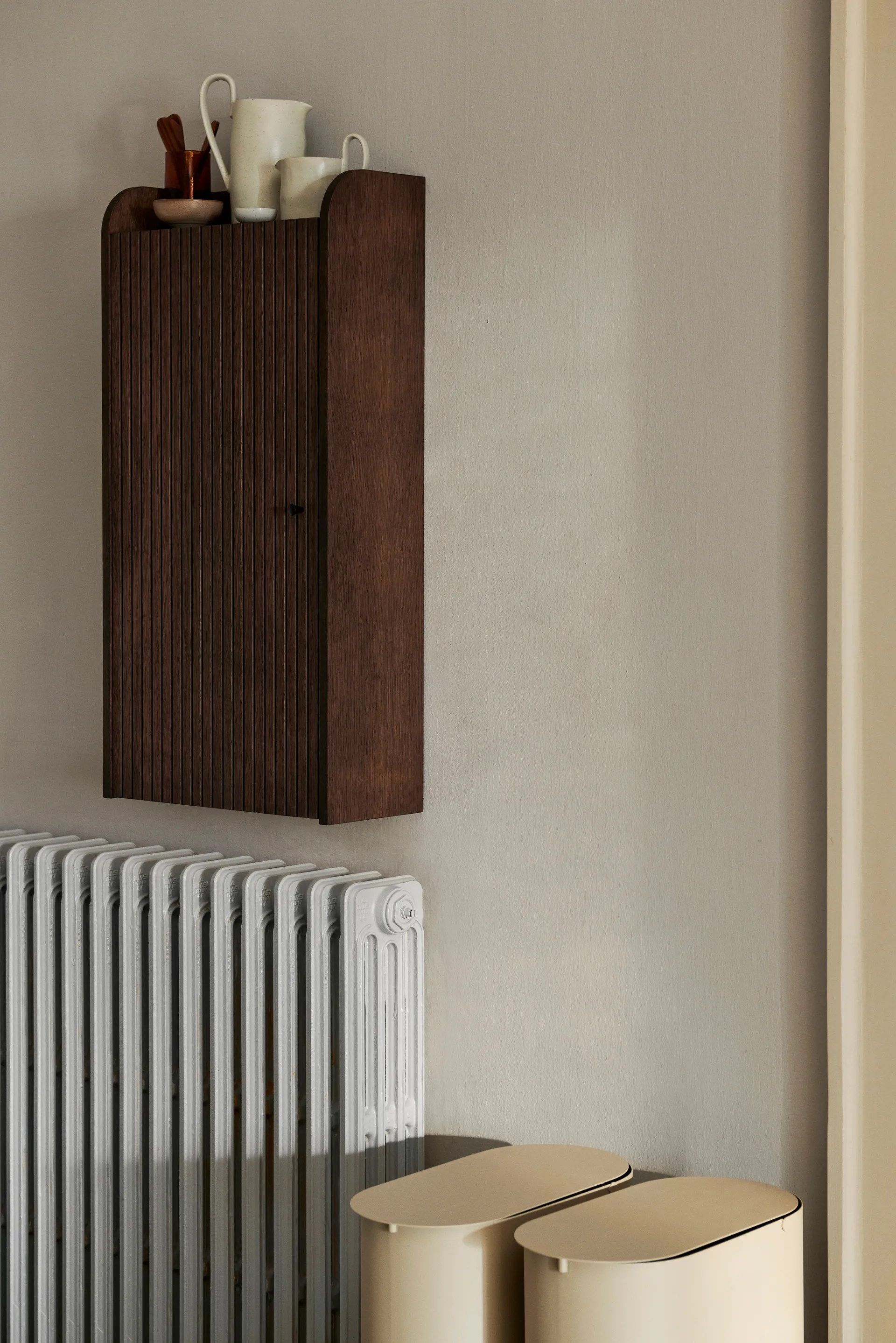 Sill wall cabinet 42.5x85 cm, Dark stained oak Ferm Living
