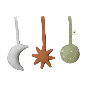 Skye baby toys 3 pieces - Tea green - Ferm Living