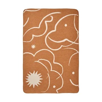 Skye blanket - Sienna-parchment, 80x120 cm - Ferm Living