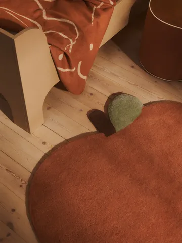 Skye blanket - Sienna-parchment, 80x120 cm - Ferm Living