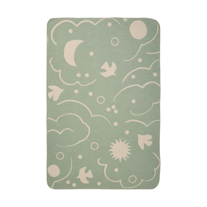 Skye blanket - Tea green-parchment, 80x120 cm - Ferm Living