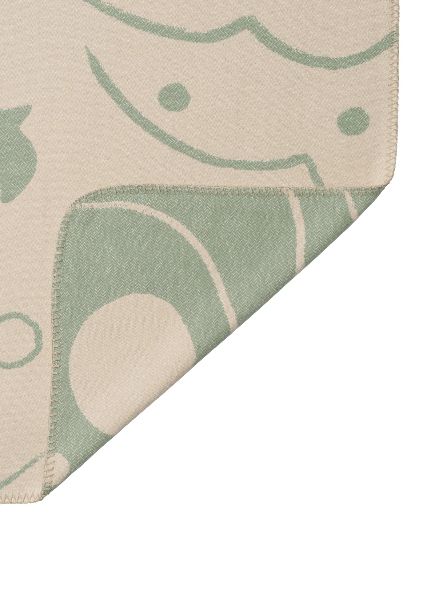 Skye blanket, Tea green-parchment, 80x120 cm Ferm Living
