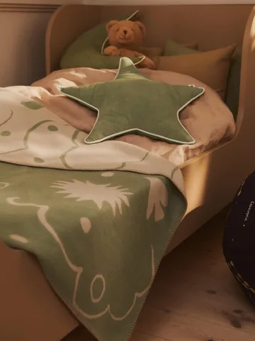 Skye blanket - Tea green-parchment, 80x120 cm - Ferm Living