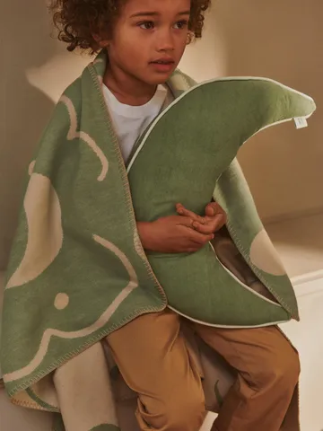 Skye blanket - Tea green-parchment, 80x120 cm - Ferm Living