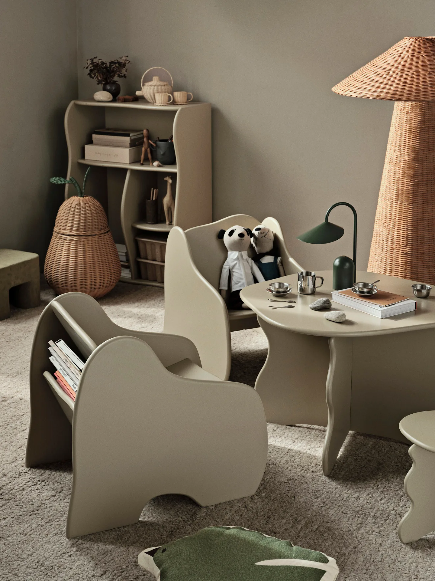 Slope bookshelf 66x95 cm, Cashmere Ferm Living