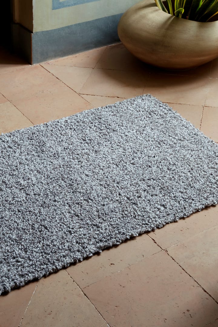 Slub bouclé entrance rug 80x200 cm, Charcoal Ferm Living
