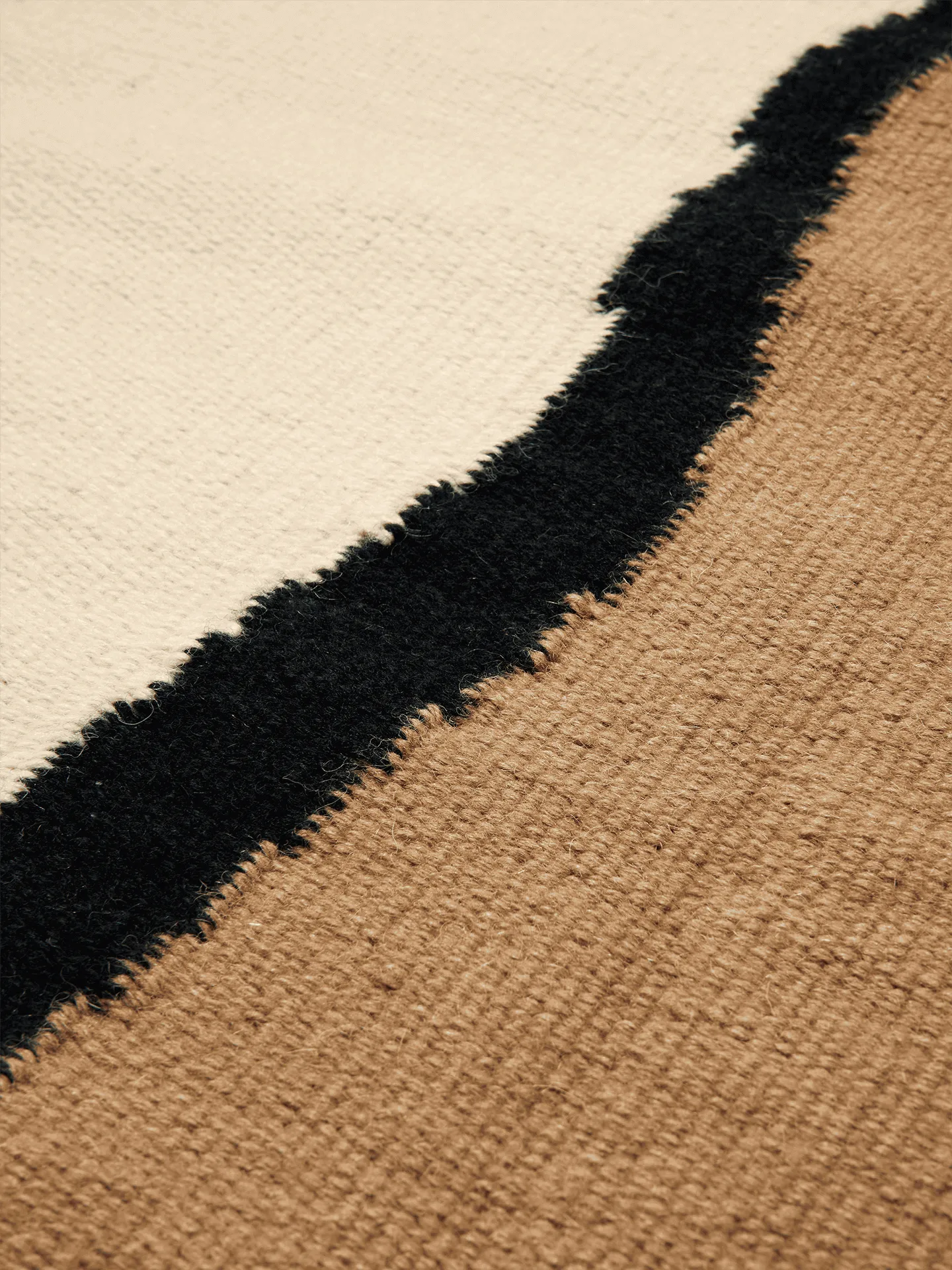 Soil Kelim rug, Dark sand-off white, 170x240 cm Ferm Living