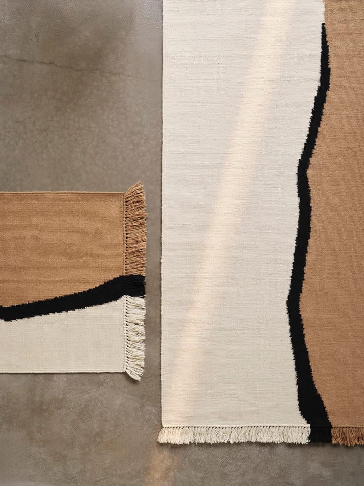 Soil Kelim walking mat, Dark sand-off white, 70x180 cm Ferm Living