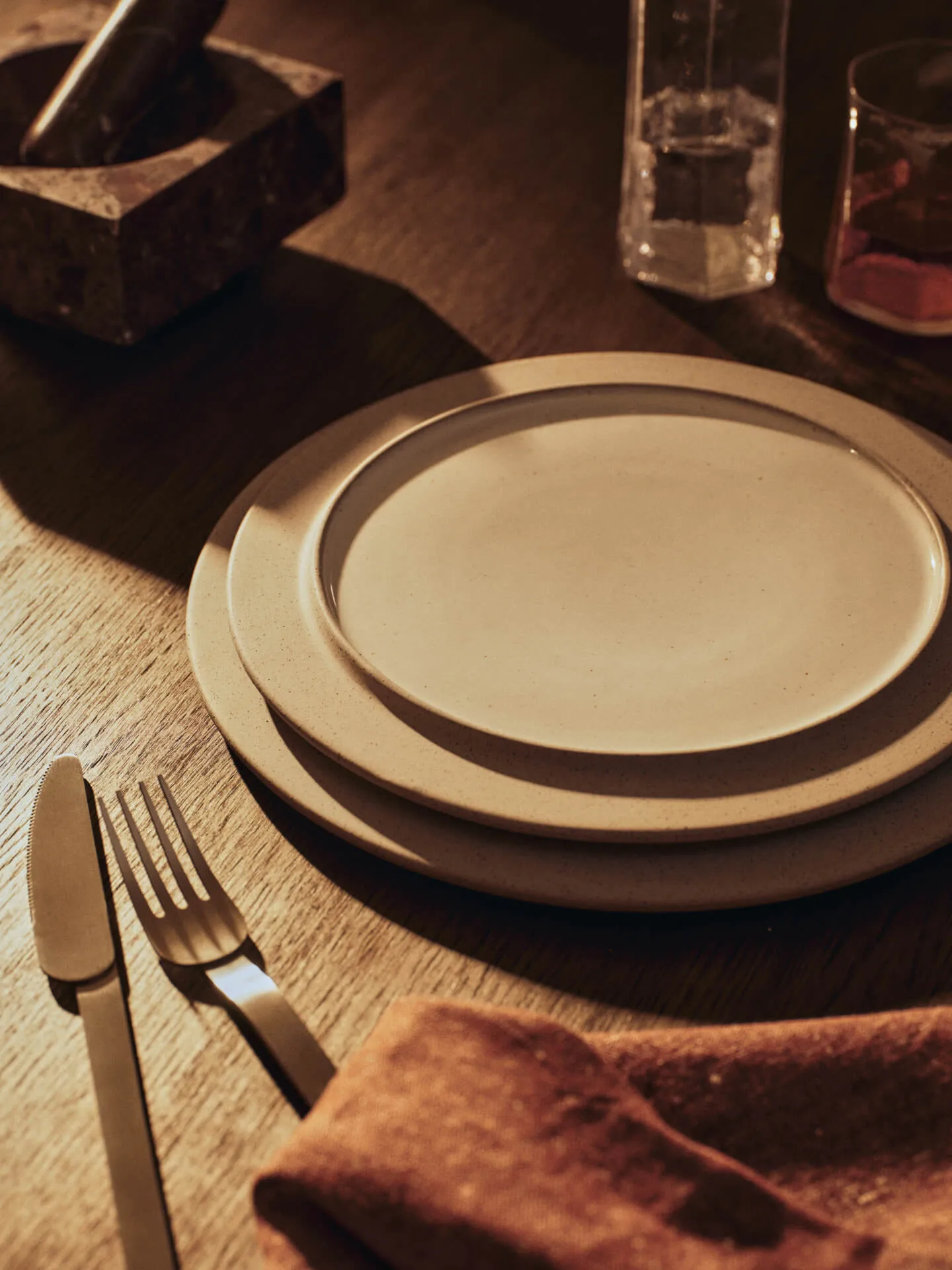 Sonae plate 2-pack, Grey-white, Ø25 cm Ferm Living