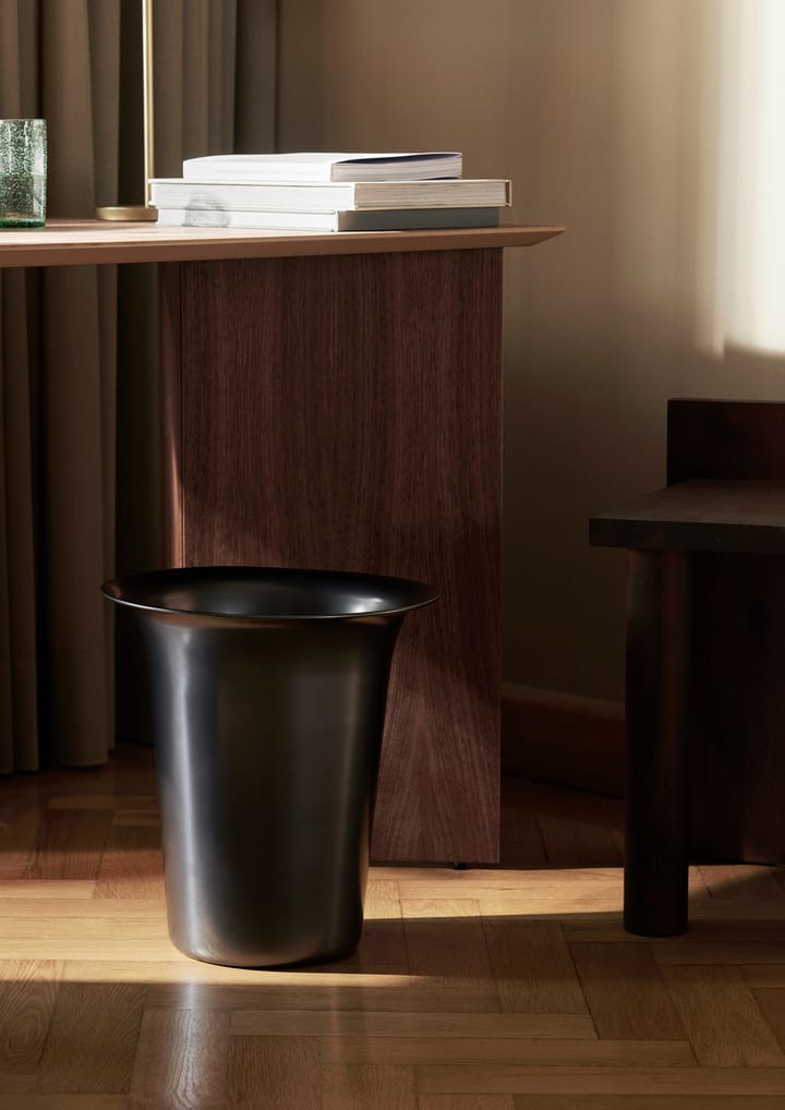 Spun alu basket high Ø35 cm - Blackened Aluminium - ferm LIVING