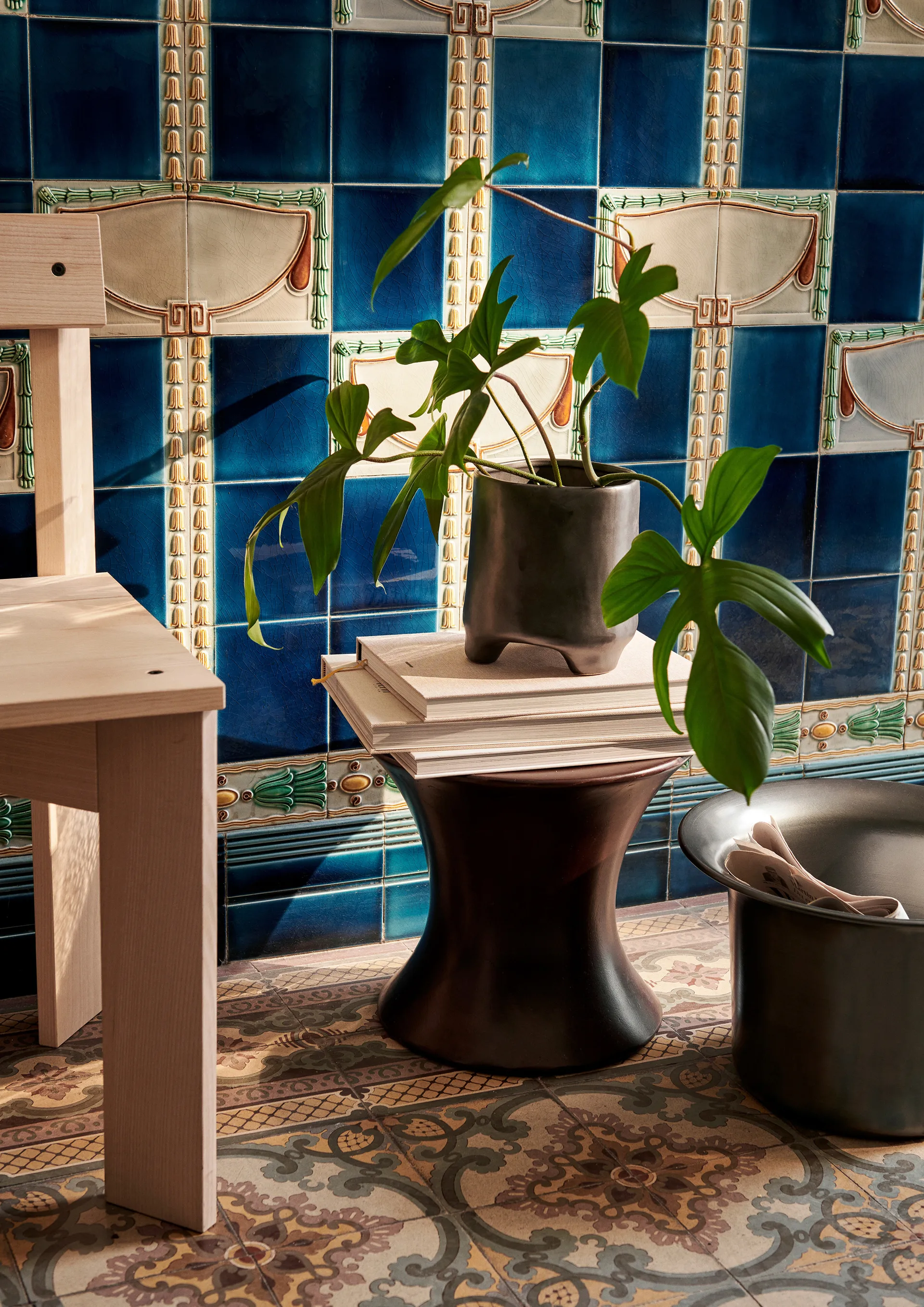 Spun alu basket low Ø37, Blackened Aluminium Ferm Living