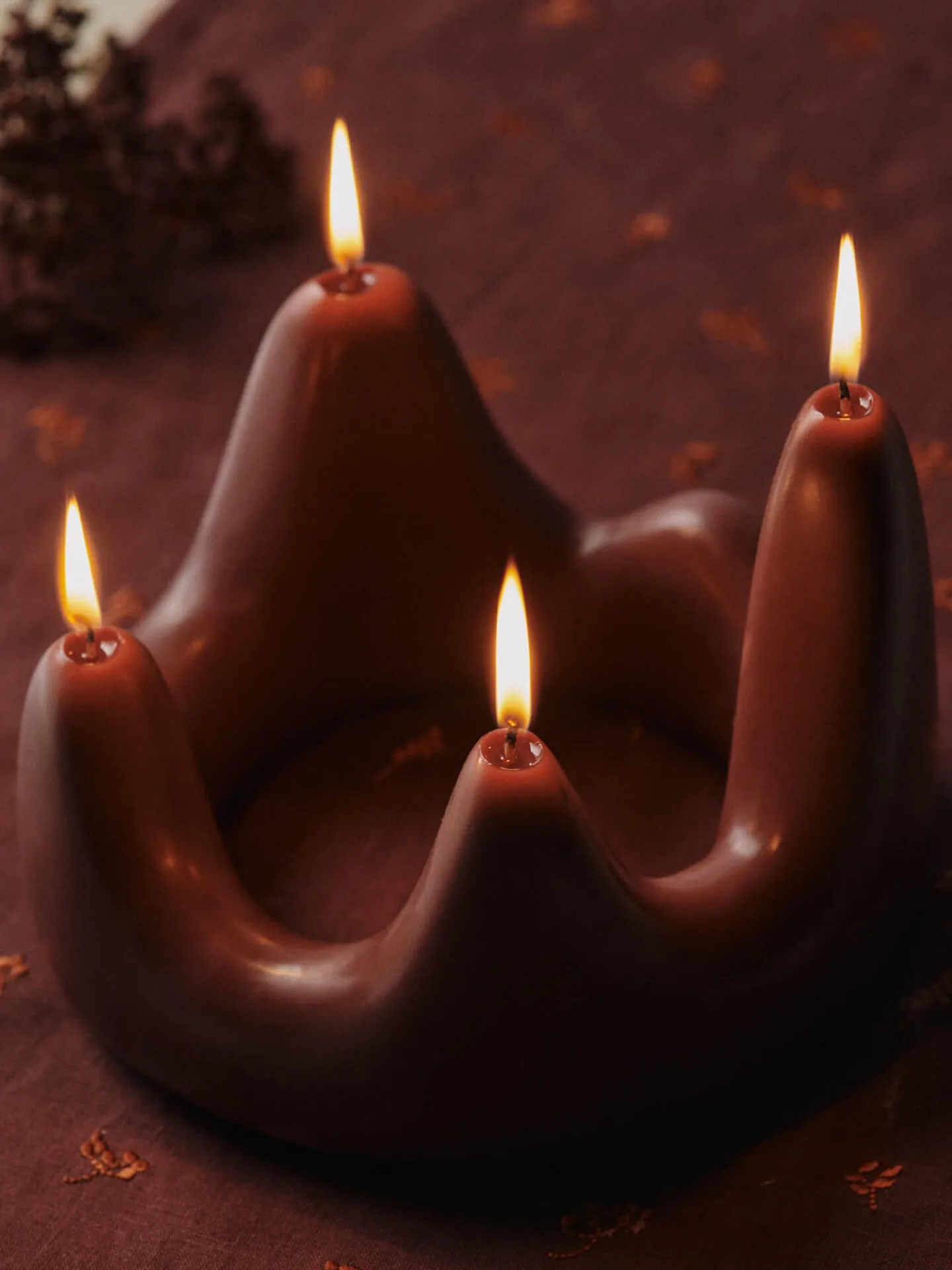 Stala candle ring light, Dark grape Ferm Living