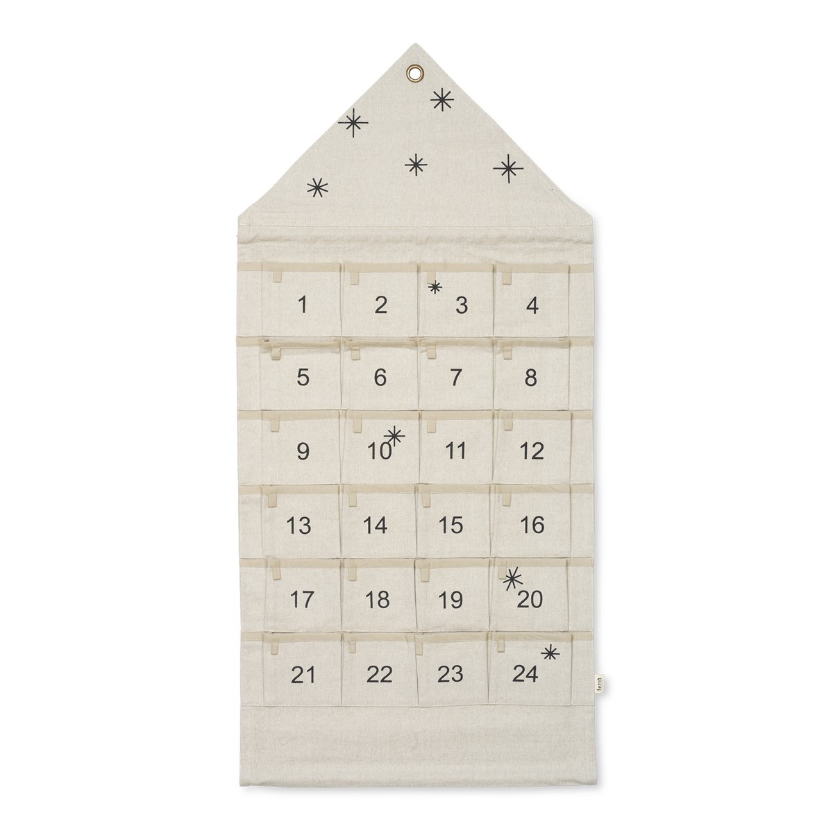 Ferm Living Star Christmas calendar hus 100 cm Sand