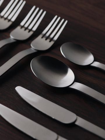 Stelo cutlery set 4 pieces - Brushed Stainless Steel - Ferm Living