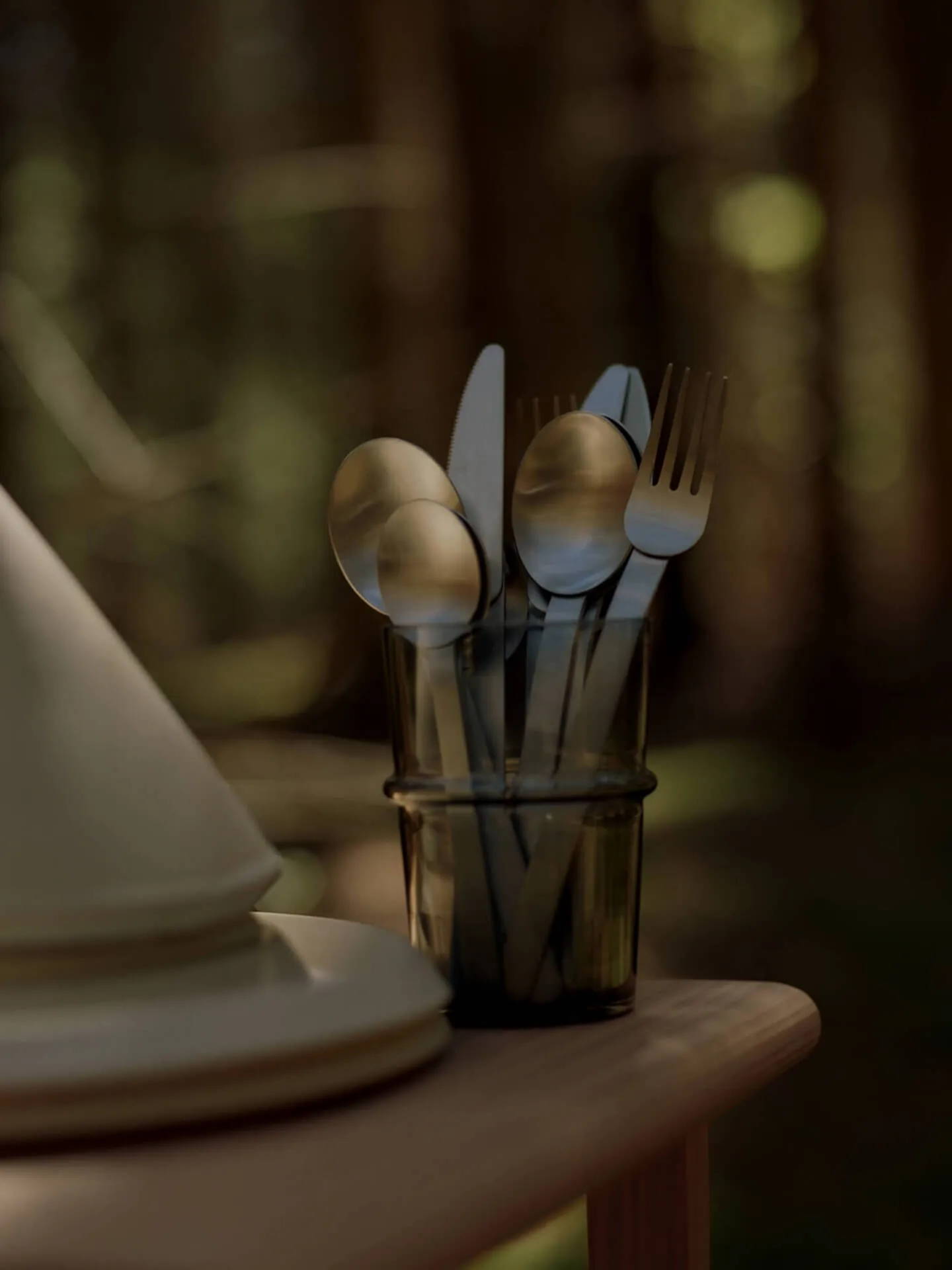 Stelo cutlery set 4 pieces, Brushed Stainless Steel Ferm Living