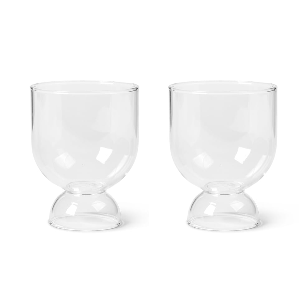 Ferm Living Still glasses 2-pack 25 cl | Scandinavian Design | Drinking glasses & tumblers | Transparent