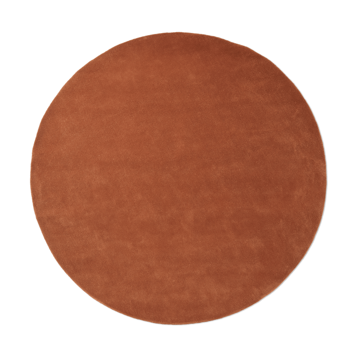 Ferm Living Stille tufted rug round Red brown, Ø240 cm