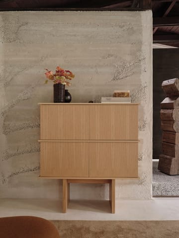 Stilt sideboard double 109x100 cm - Natural oak - Ferm Living