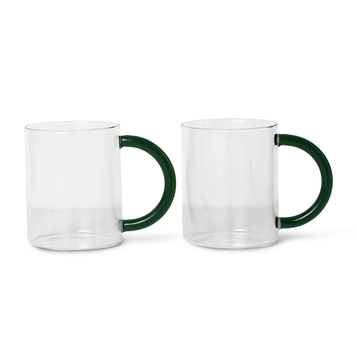 Ferm Living Sto mug 2-pack Clear | Scandinavian Design | Coffee cups | Transparent