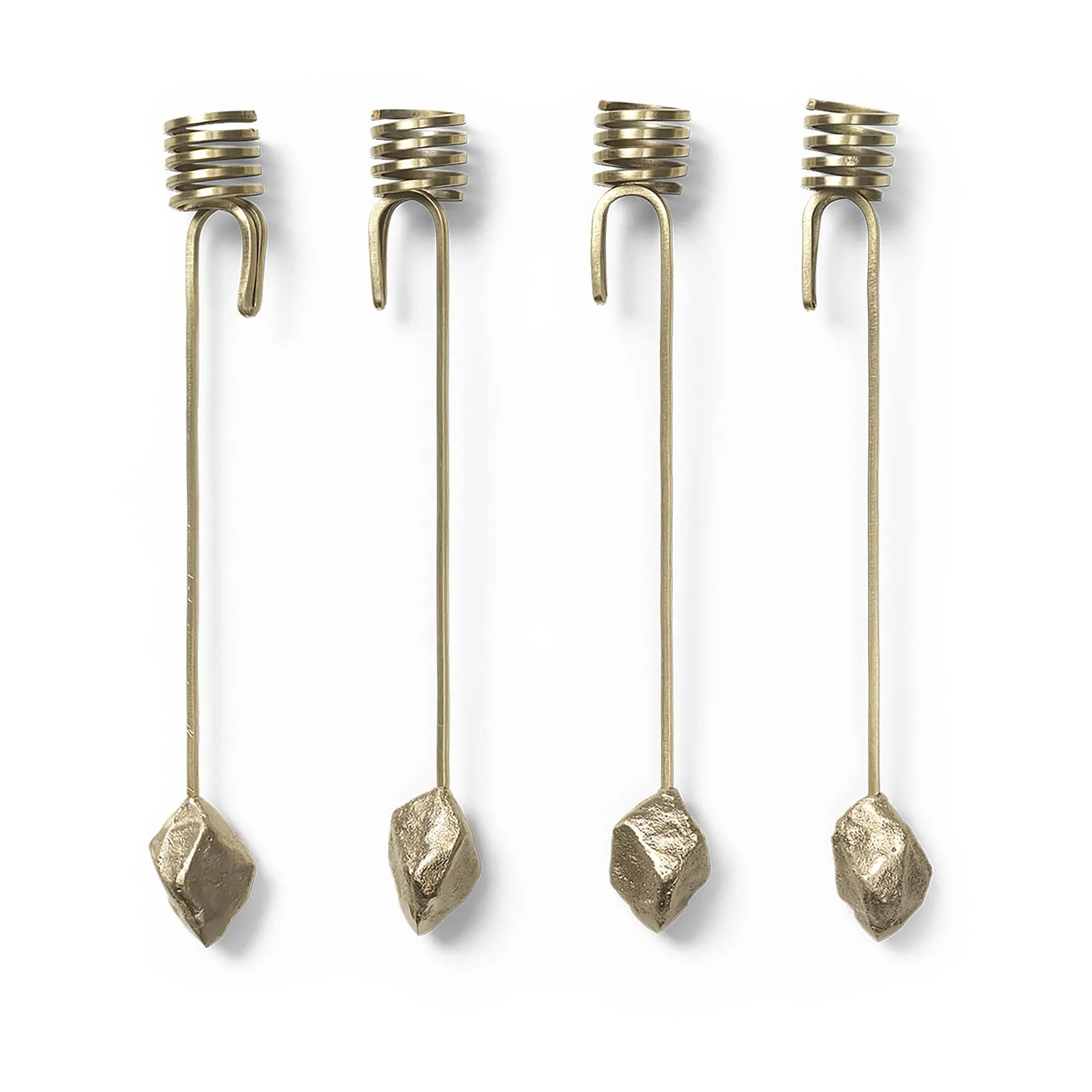 Stone christmas tree candle sticks, brass Ferm Living