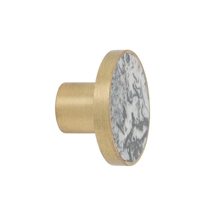 Stone large hook, agate moss-brass Ferm Living