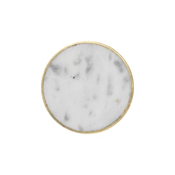 Stone large hook - white marble-brass - Ferm LIVING