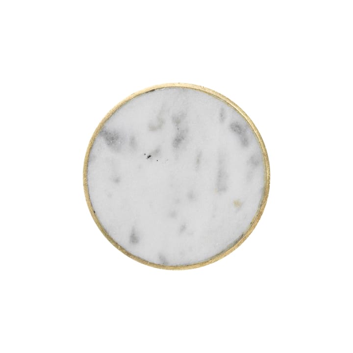 Stone large hook - white marble-brass - Ferm LIVING