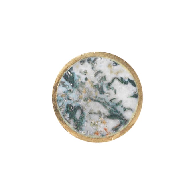 Stone small hook, agate moss-brass Ferm Living