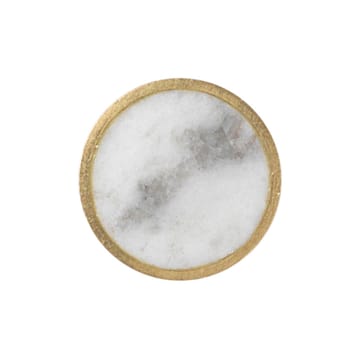 Stone small hook - white marble-brass - Ferm Living