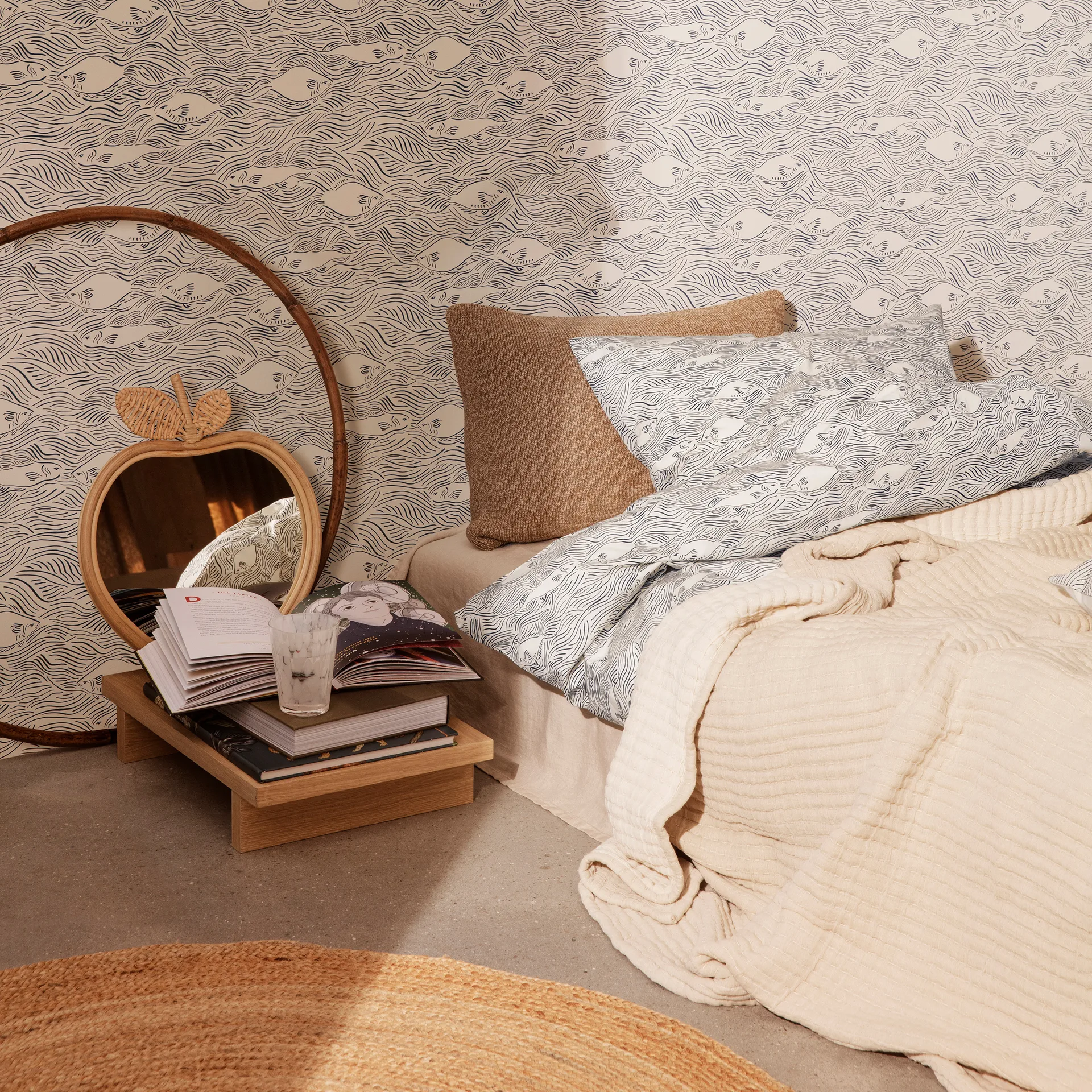 Stream bed set 140x200 cm, Off white Ferm Living