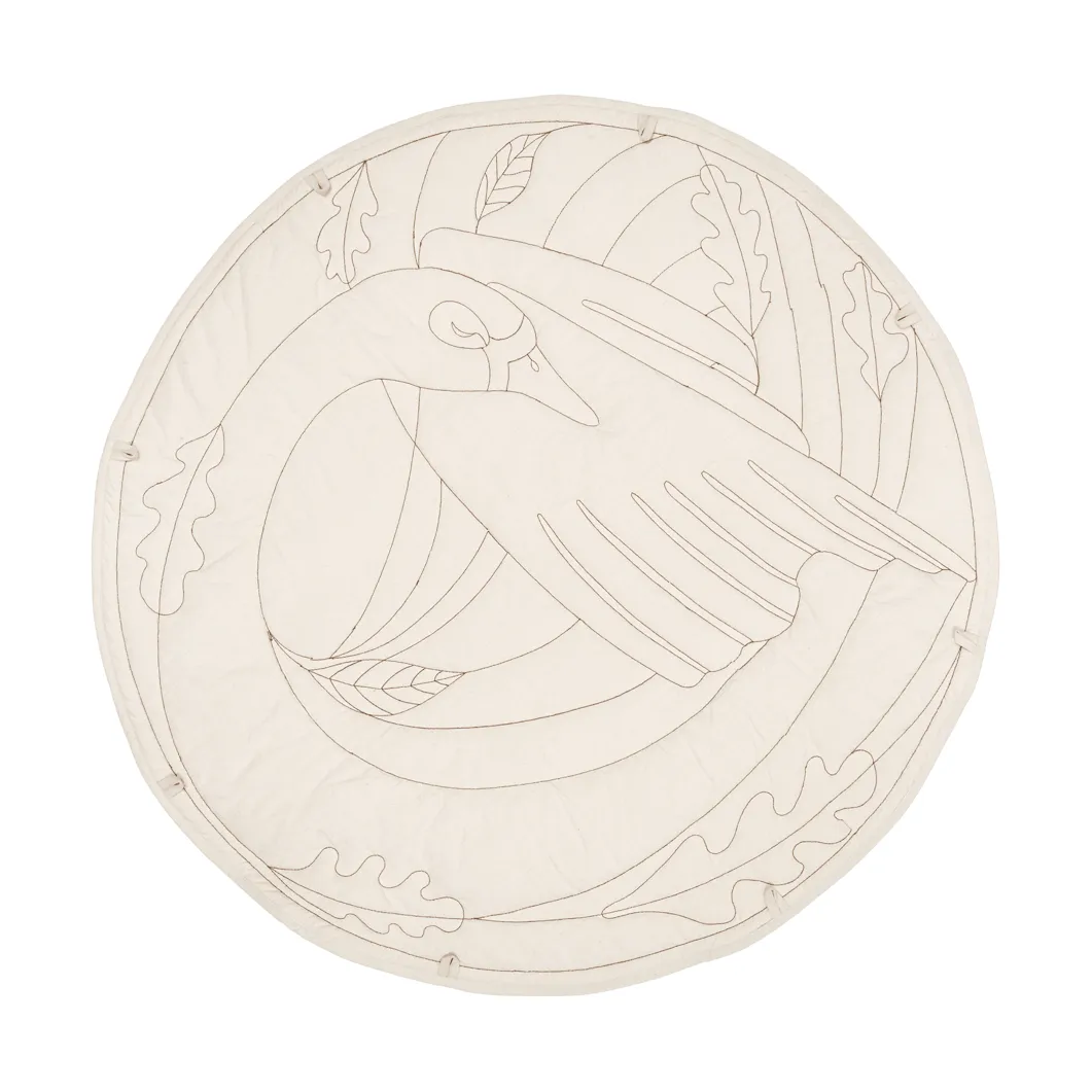 Swan baby rug, Natural, Ø100 cm Ferm Living