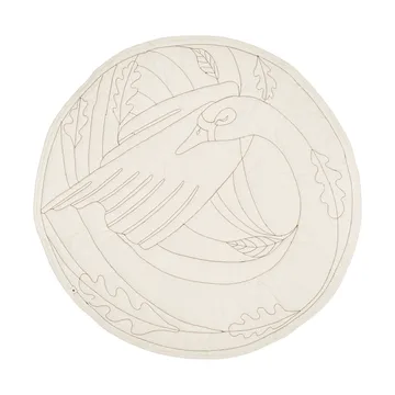 Swan baby rug - Natural, Ø100 cm - Ferm Living