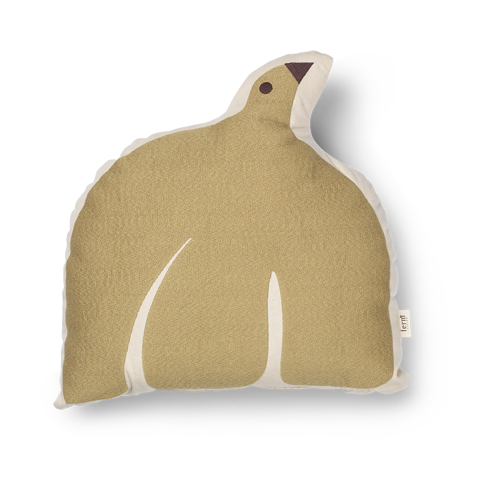 Ferm Living Swif bird cushion 40x40 cm Silver Fern | Scandinavian Design | Cushions | Beige