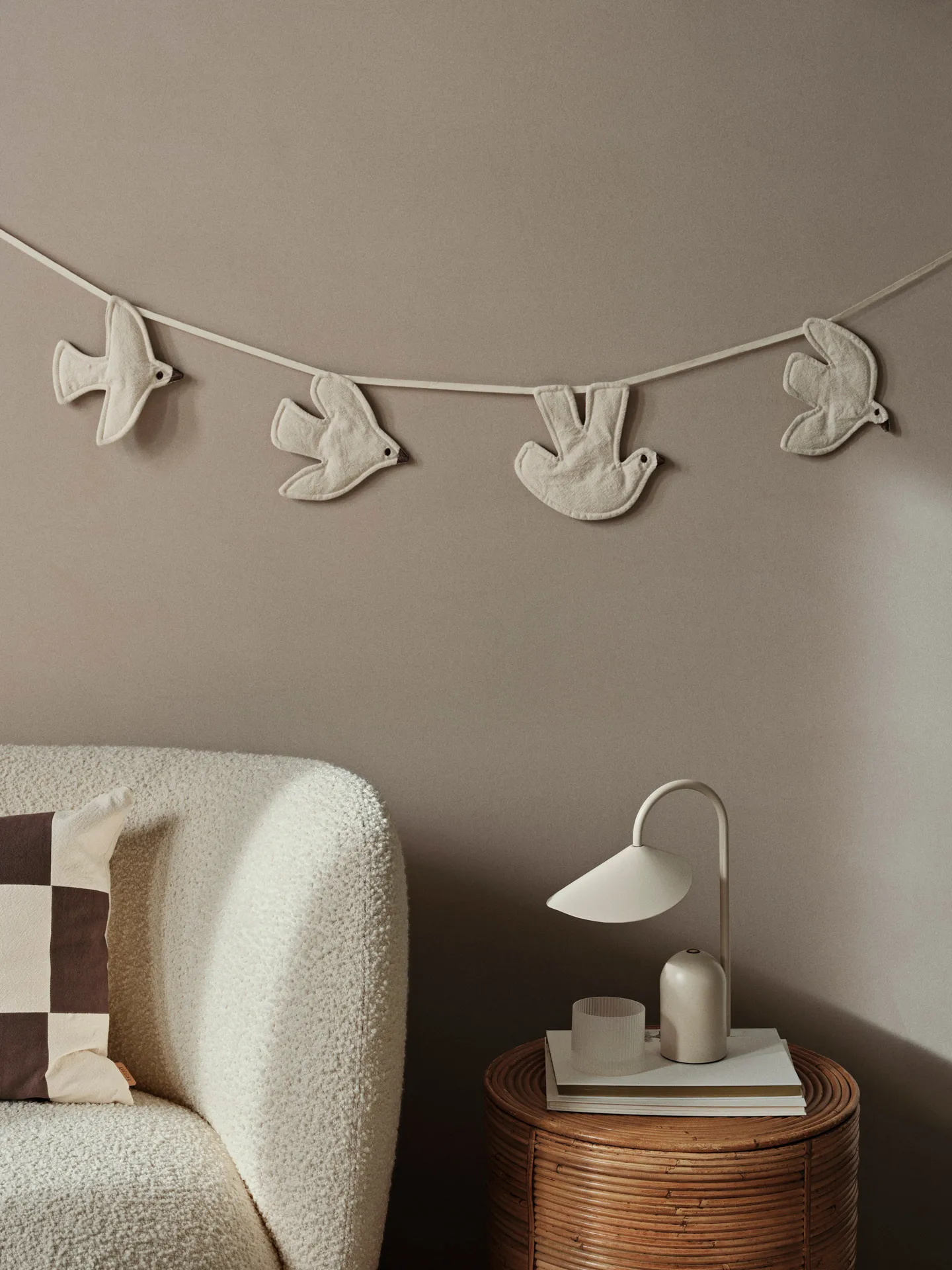 Swif bird garland 220 cm, Undyed Ferm Living