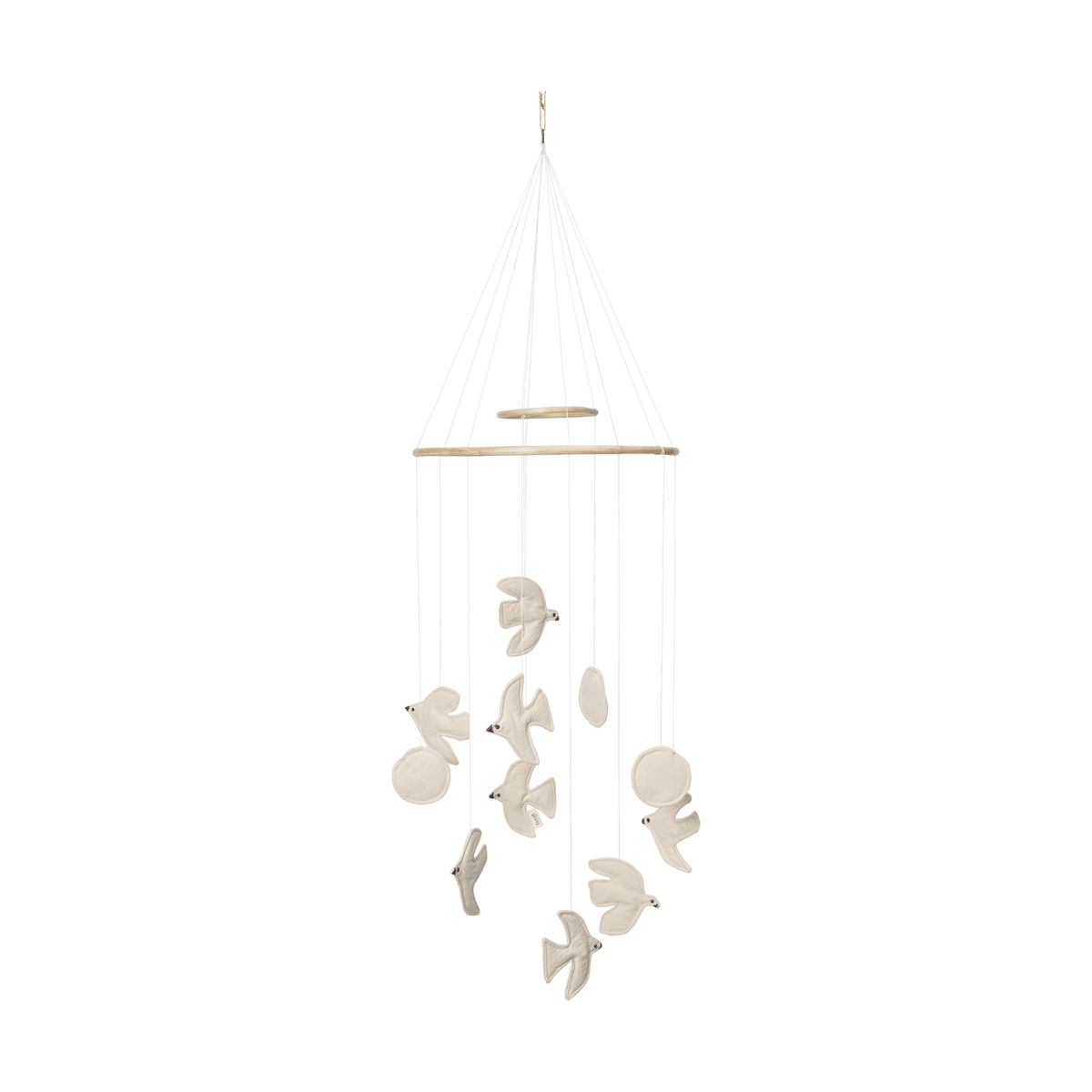 Ferm Living Swif Bird mobile Undyed | Scandinavian Design | Baby & art mobiles | Beige