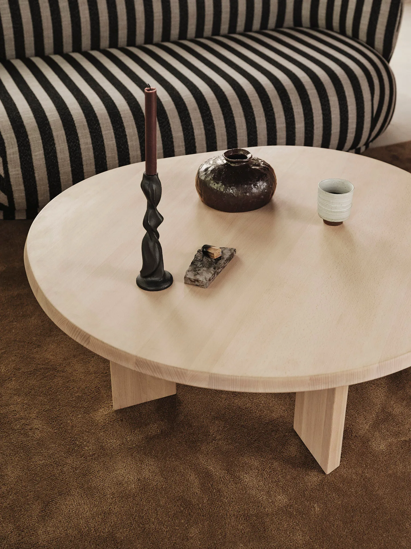 Tarn coffee table 107,6x108,1 cm, White oiled beech Ferm Living