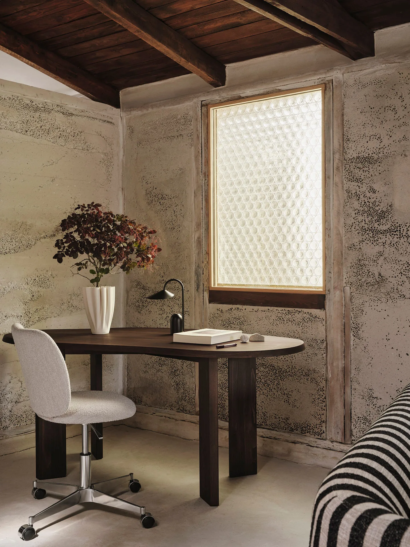 Tarn writing desk 90x170 cm, Dark stained beech Ferm Living