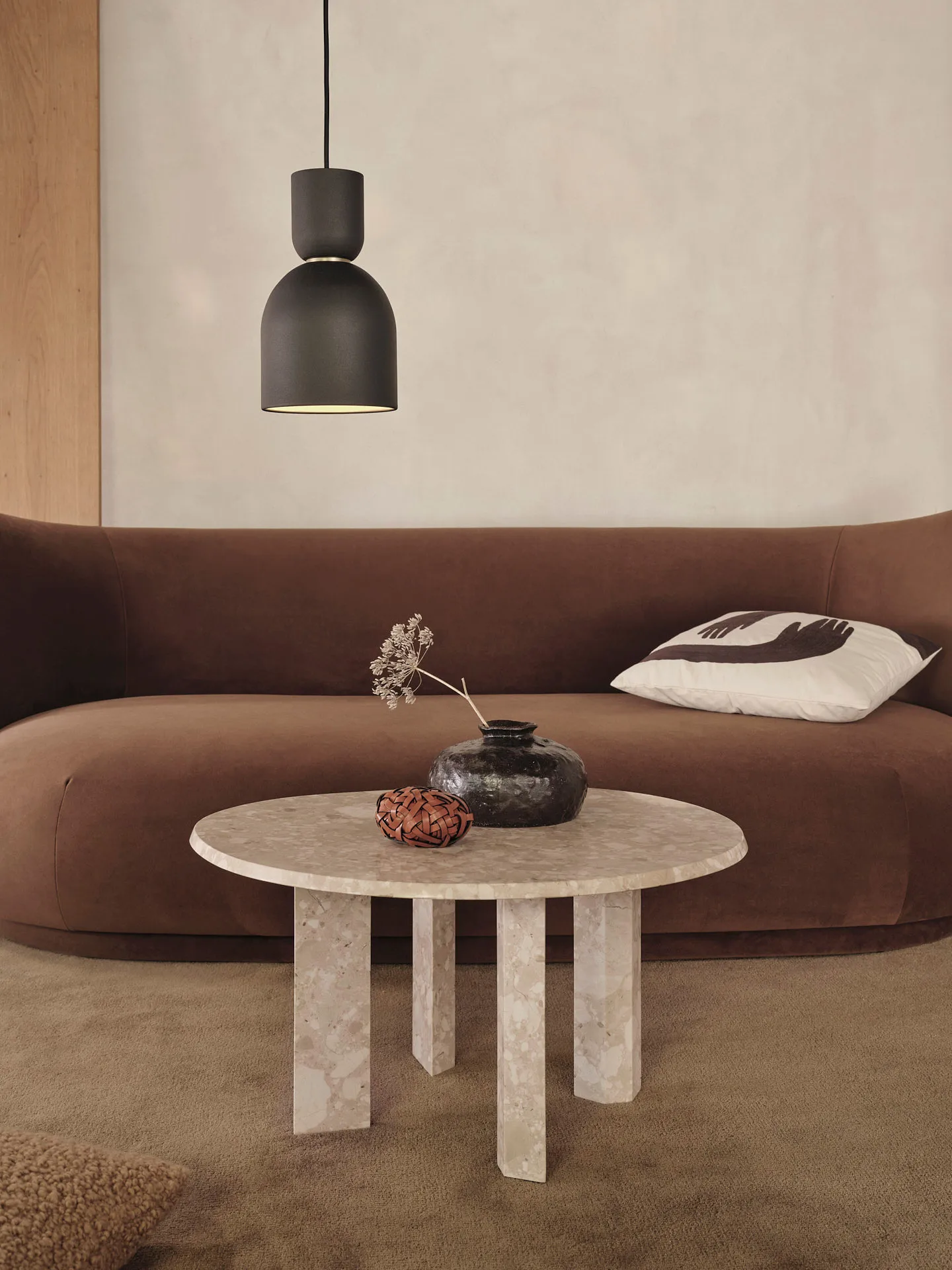 Taula coffee table Ø67x35 cm, Sand Ferm Living