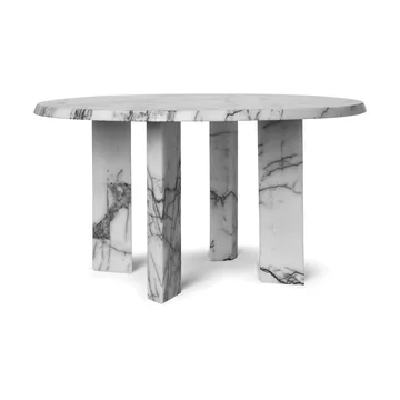 Taula coffee table Ø67x35 cm - White-charcoal - Ferm Living
