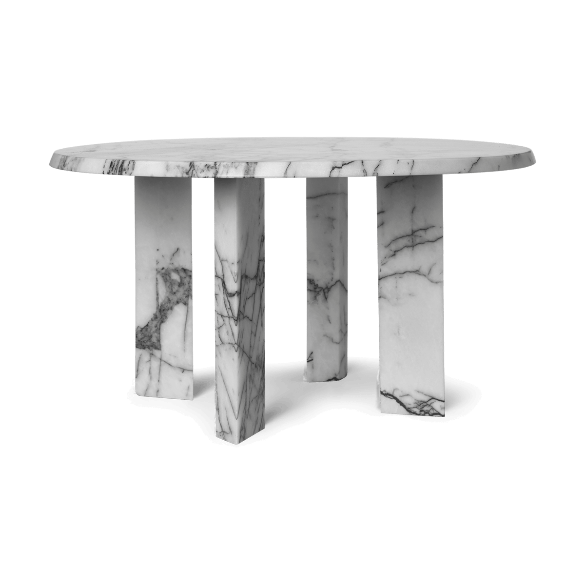 Ferm Living Taula coffee table Ø67x35 cm White-charcoal