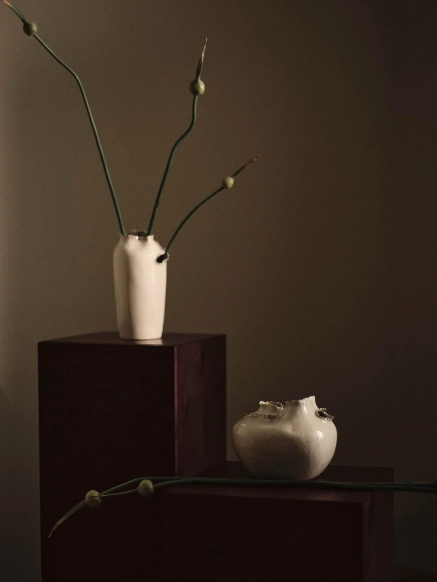 Tereo vase, Off-white speckle, 18 cm Ferm Living