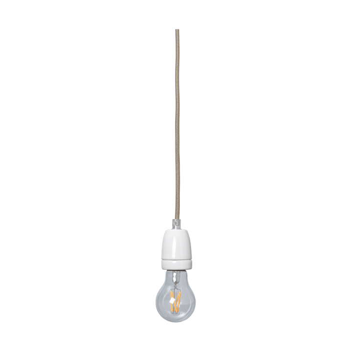 Textile cord with ceramic socket pendant - Dark Cashmere - ferm LIVING