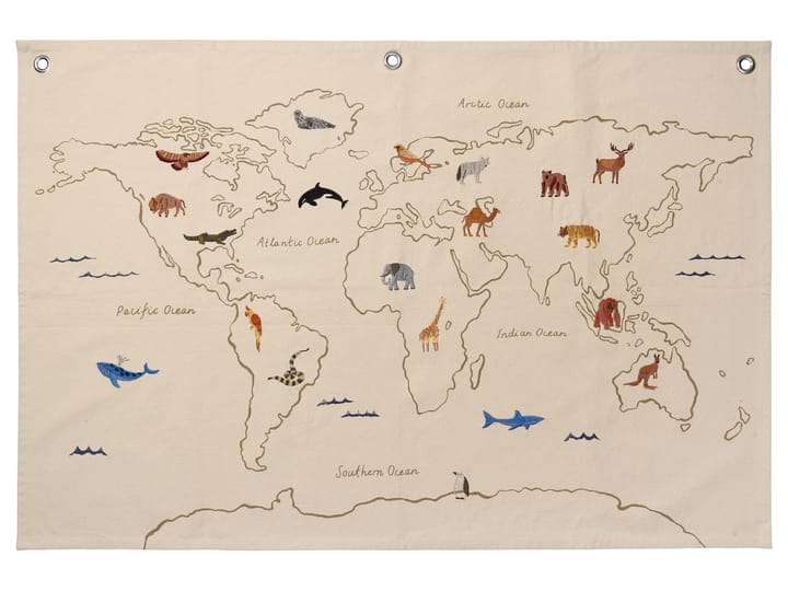 The world fabric map - Off white - ferm LIVING