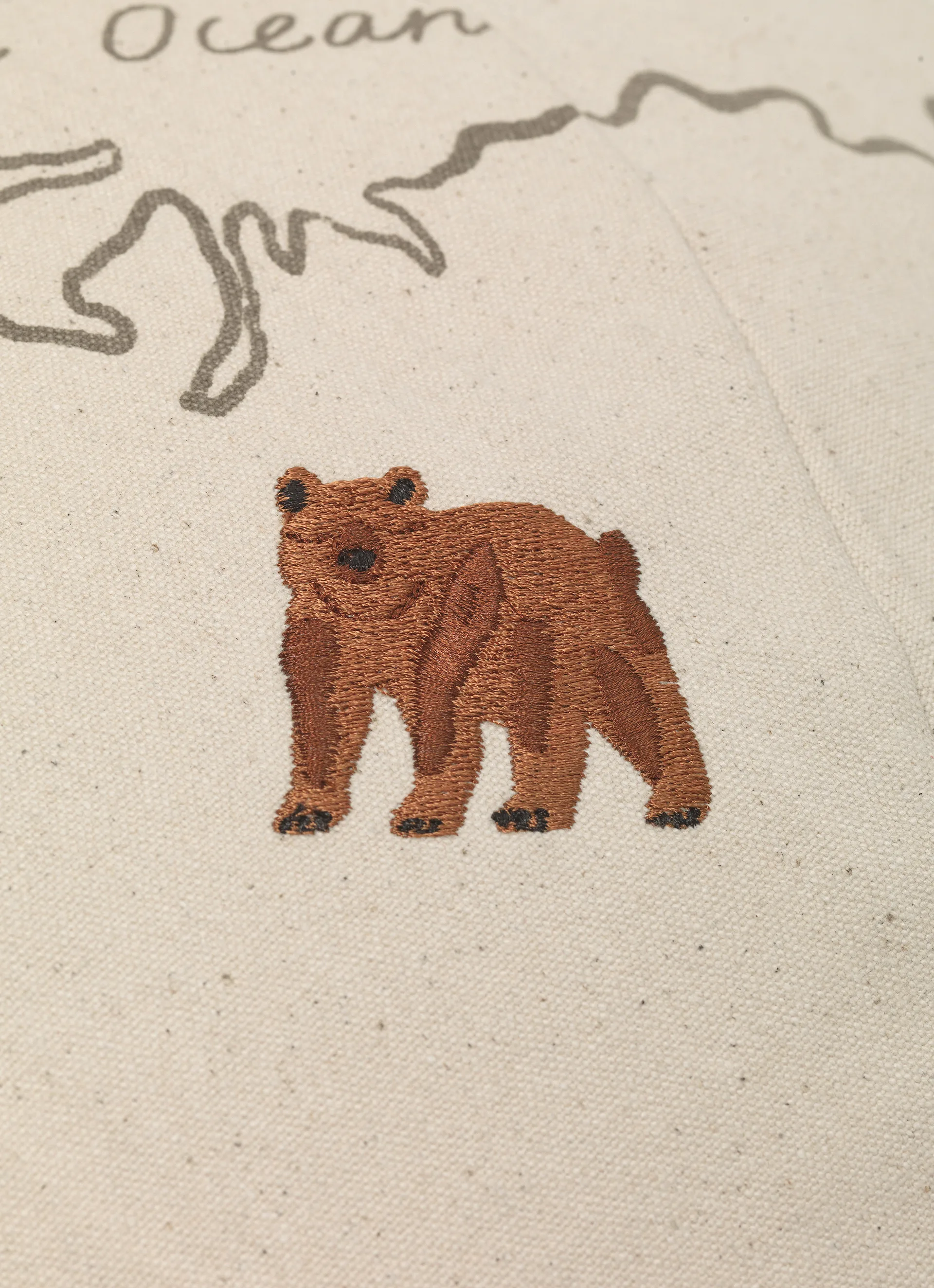 The world fabric map, Off white Ferm Living