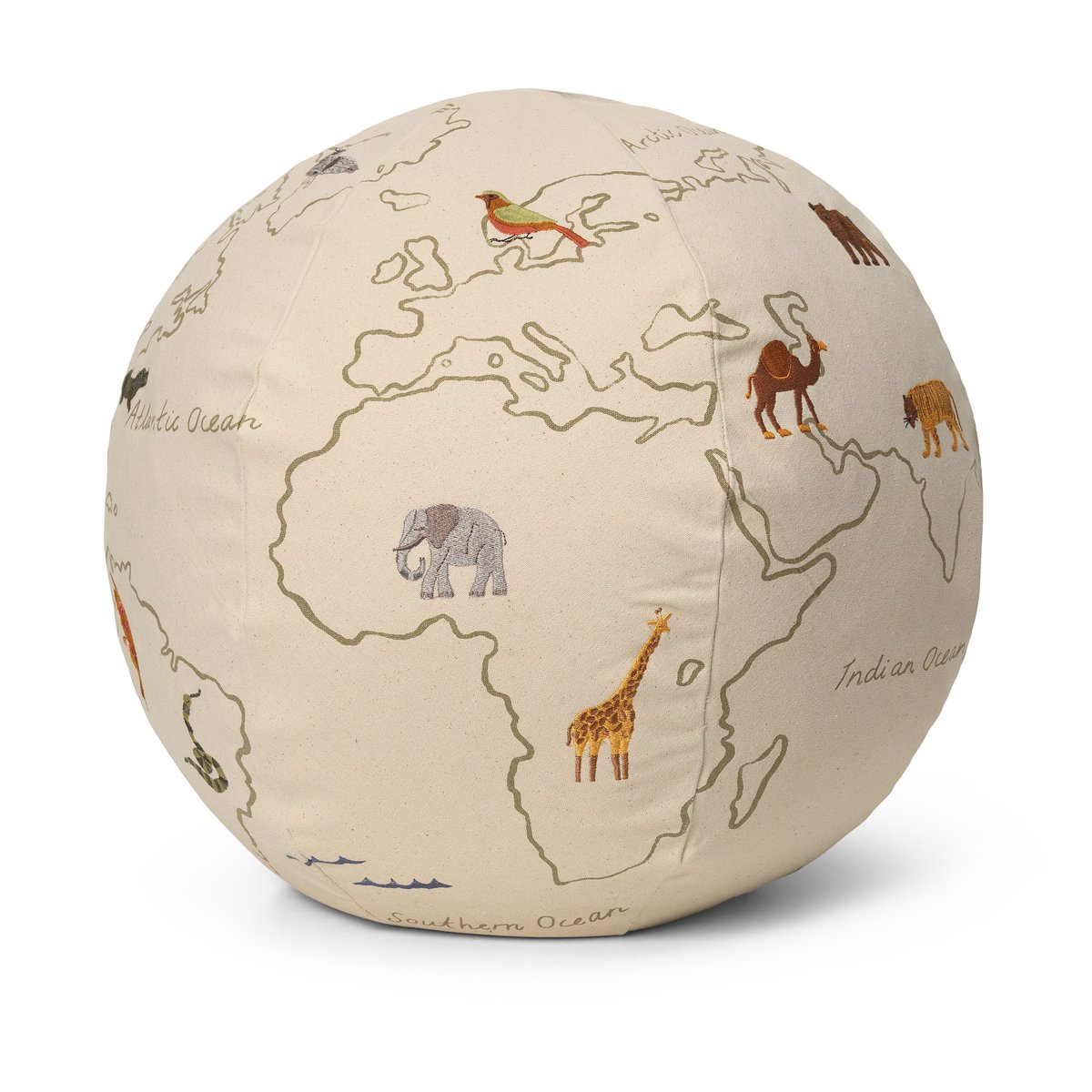 Ferm Living The world sit pouf Off white | Scandinavian Design | Children's room accessories | Beige