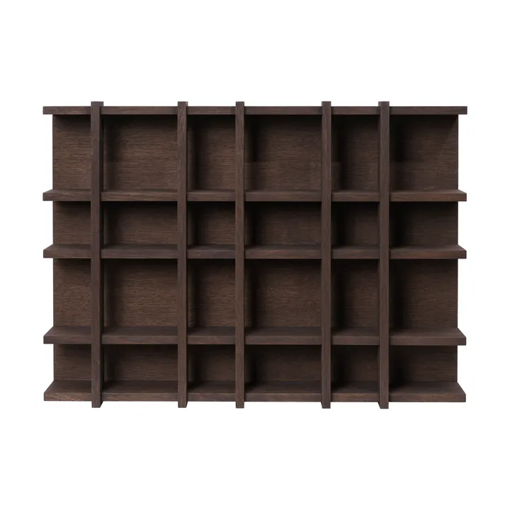 Tilem bookcase - Dark-stained oak, 6x4 - Ferm Living