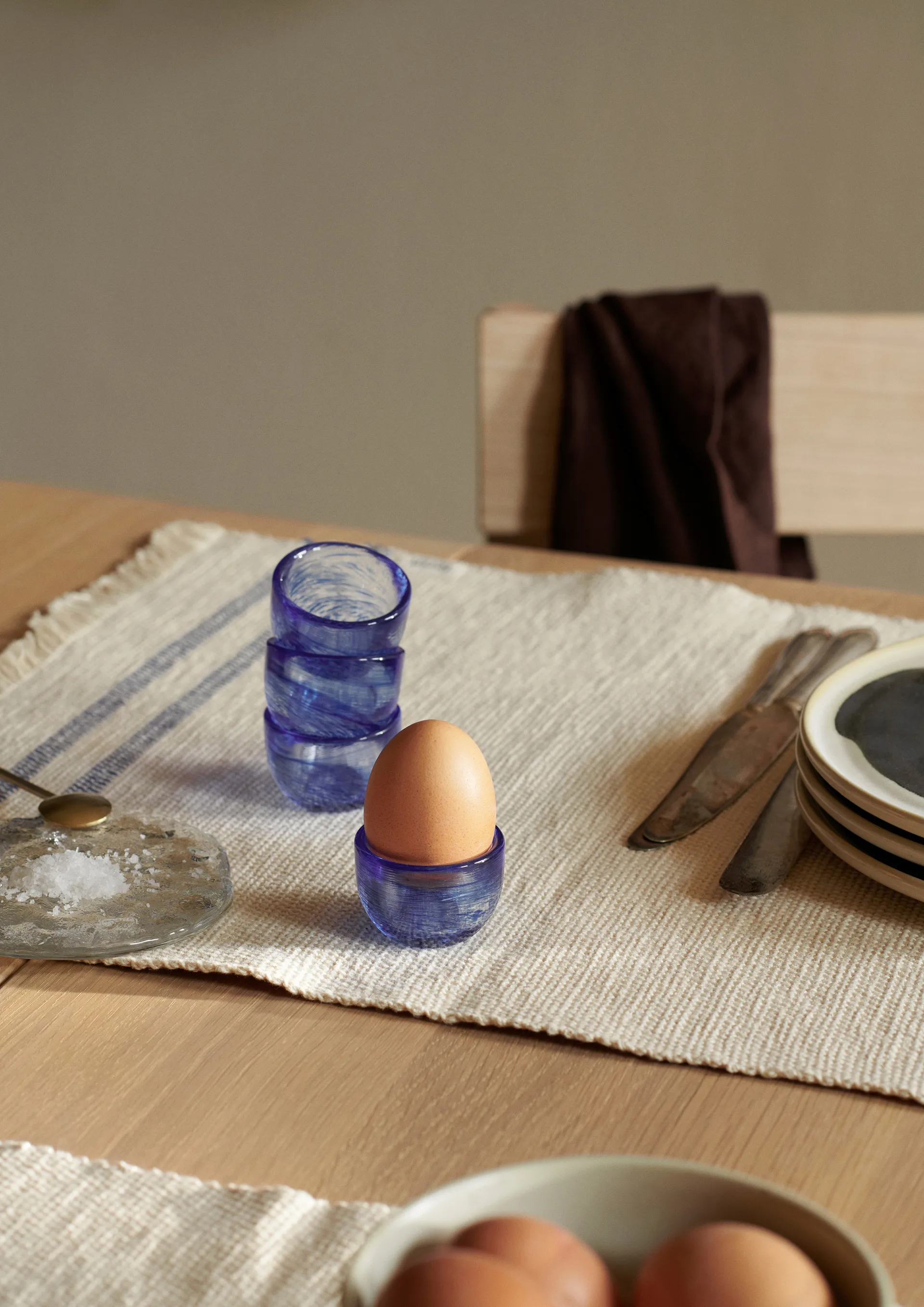 Tinta egg cups 4-pack Ø4.8 cm, Blue Ferm Living