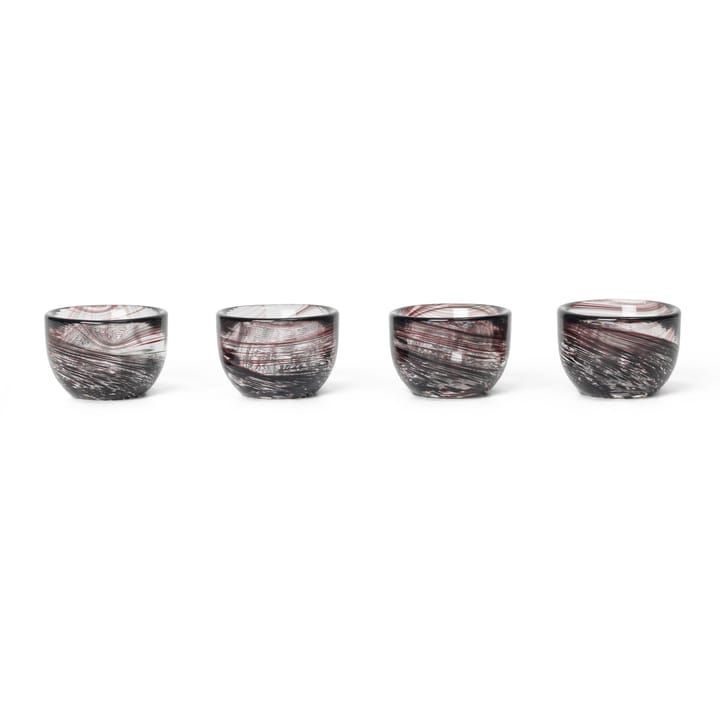 Tinta egg cups 4-pack Ø4.8 cm - Deep Brown - ferm LIVING