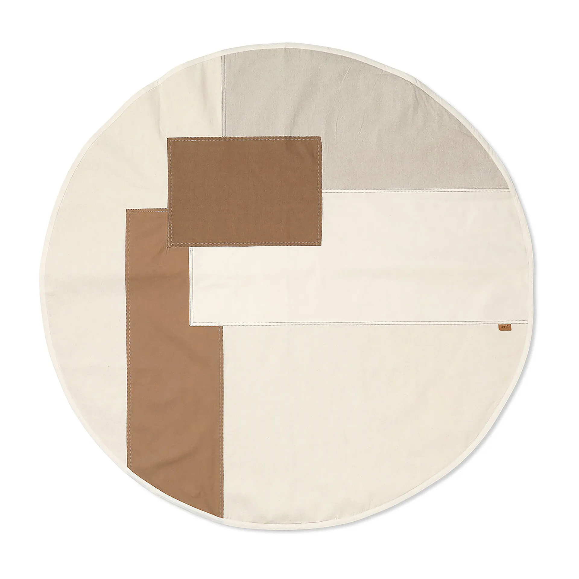 Tonal Christmas rug Ø120 cm, Natural Ferm Living